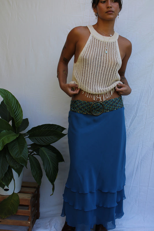 Vintage Electric Wide Woven Belt