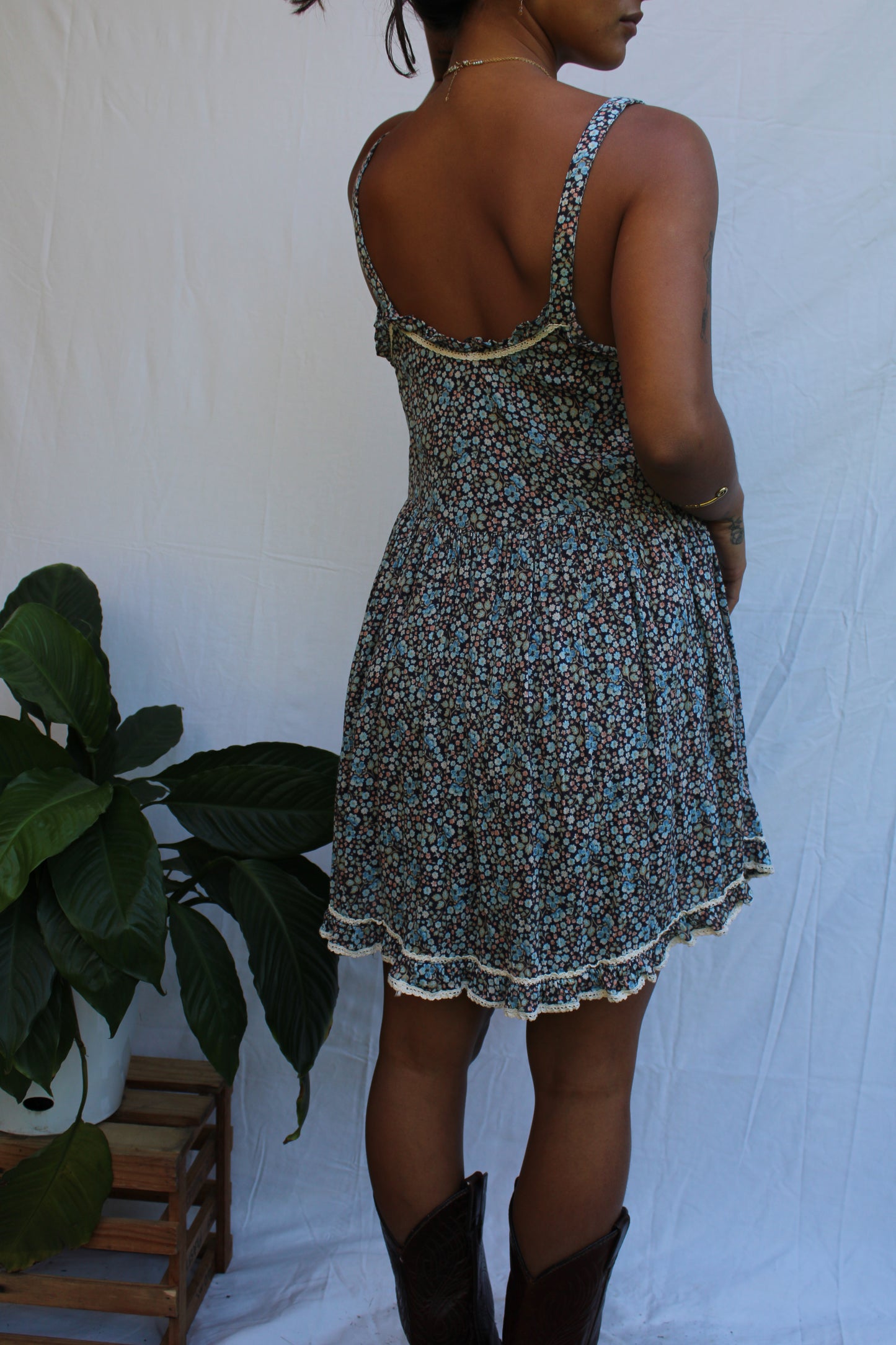 Vintage Spell and the Gypsy Blue Floral Mini Dress