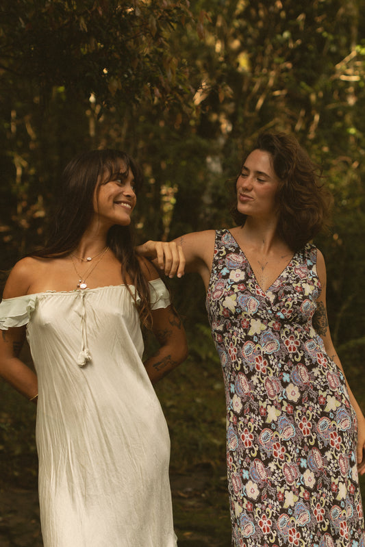 Vintage Paisley A-Line Midi Dress