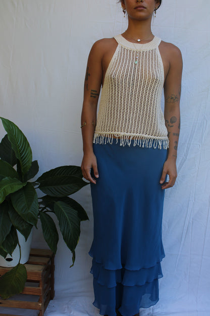 Vintage Crochet Fringe Tank Top