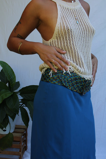 Vintage Electric Wide Woven Belt