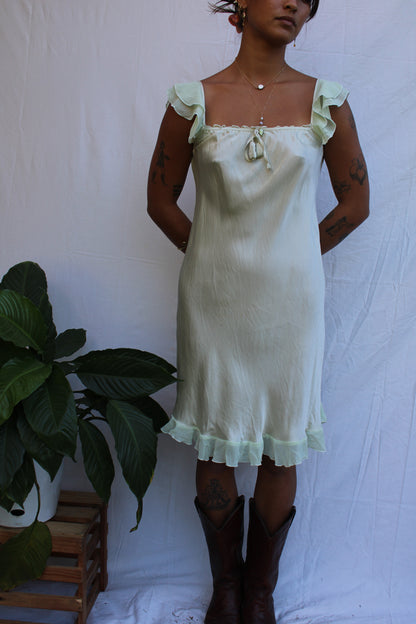 Vintage Tinkerbell Silk Slip Midi Dress