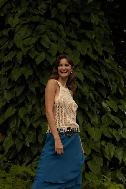 Vintage Crochet Fringe Tank Top
