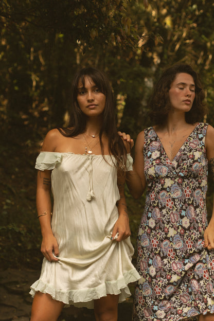 Vintage Tinkerbell Silk Slip Midi Dress