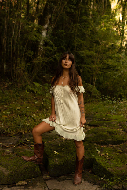 Vintage Tinkerbell Silk Slip Midi Dress